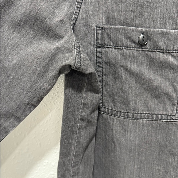 Madewell Charcoal Denim cotton long sleeves Shirt Dress M - Picture 6 of 11